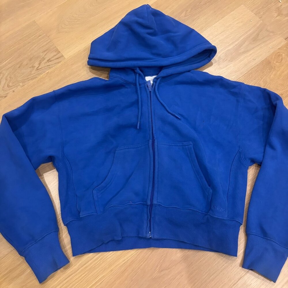 Aritzia Cozy Sweatfleece Boyfriend Boxy Zip Hoodie Size 2XS